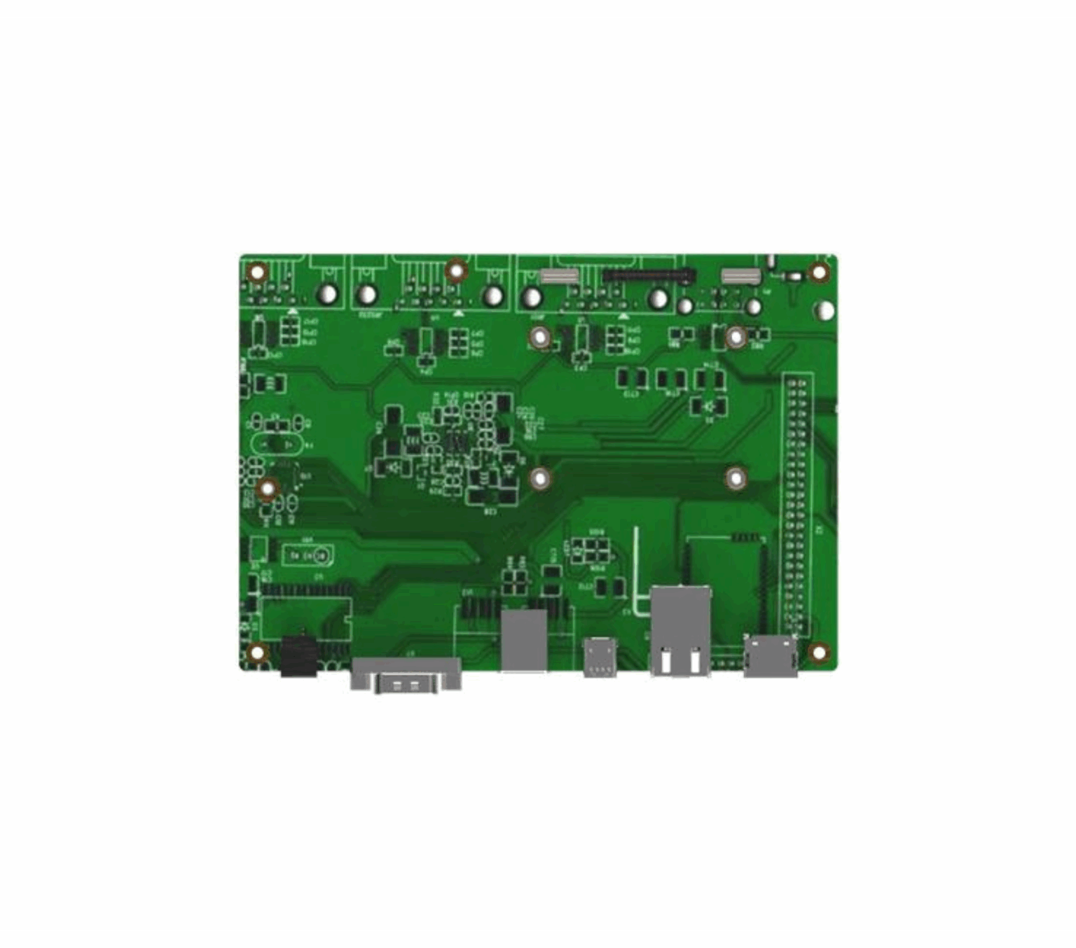 Top view of the QCB-1000 motherboard